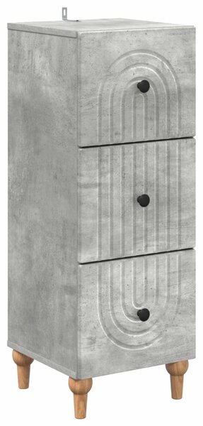 Fiókos szekrény Betonszürke 33 x 34,5 x 90 cm Szerelt Fa