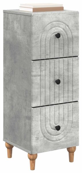 Fiókos szekrény Betonszürke 33 x 34,5 x 90 cm Szerelt Fa