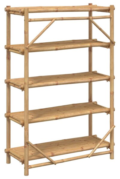 5 szintes bambusz polc 100 x 40 x 150 cm