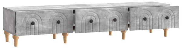 TV szekrény fiókkal Betonszürke 147 x 34,5 x 30 cm Szerelt Fa