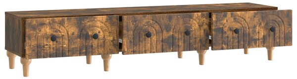TV szekrény fiókkal Füstös Tölgy 147 x 34,5 x 30 cm Szerelt Fa