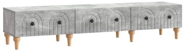 TV szekrény fiókkal Betonszürke 147 x 34,5 x 30 cm Szerelt Fa