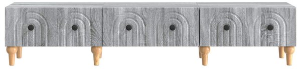 TV szekrény fiókkal Szürke Sonoma 147 x 34,5 x 30 cm Szerelt Fa