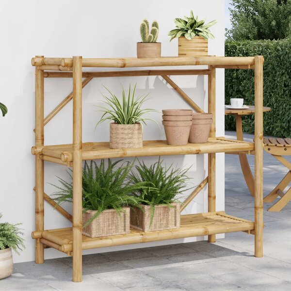 3 szintes bambusz polc 100 x 40 x 90 cm