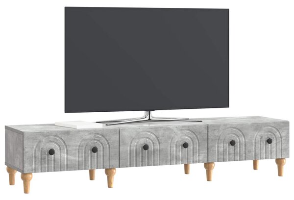 TV szekrény fiókkal Betonszürke 147 x 34,5 x 30 cm Szerelt Fa