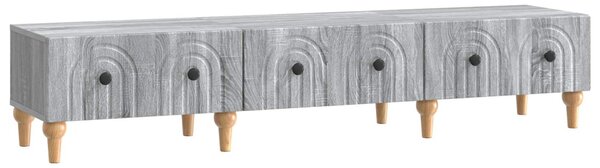 TV szekrény fiókkal Szürke Sonoma 147 x 34,5 x 30 cm Szerelt Fa