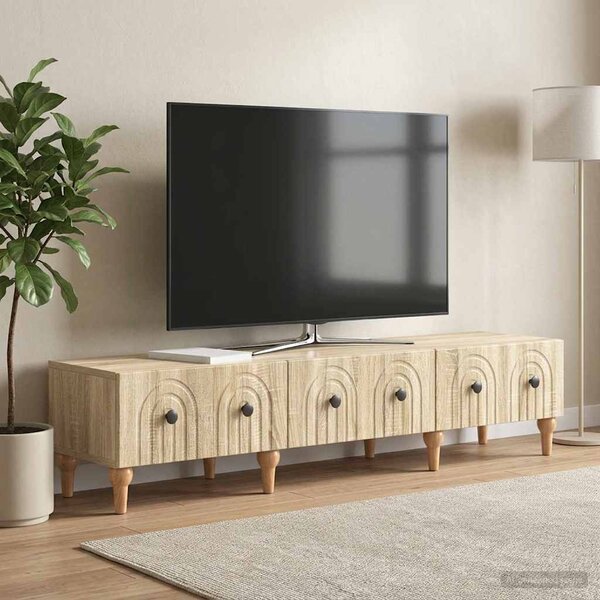 TV szekrény fiókkal Sonoma Tölgy 147 x 34,5 x 30 cm Szerelt Fa