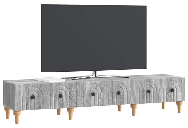 TV szekrény fiókkal Szürke Sonoma 147 x 34,5 x 30 cm Szerelt Fa