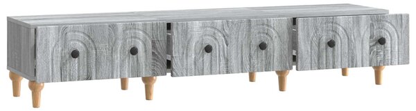 TV szekrény fiókkal Szürke Sonoma 147 x 34,5 x 30 cm Szerelt Fa