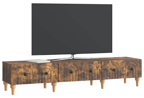 TV szekrény fiókkal Füstös Tölgy 147 x 34,5 x 30 cm Szerelt Fa