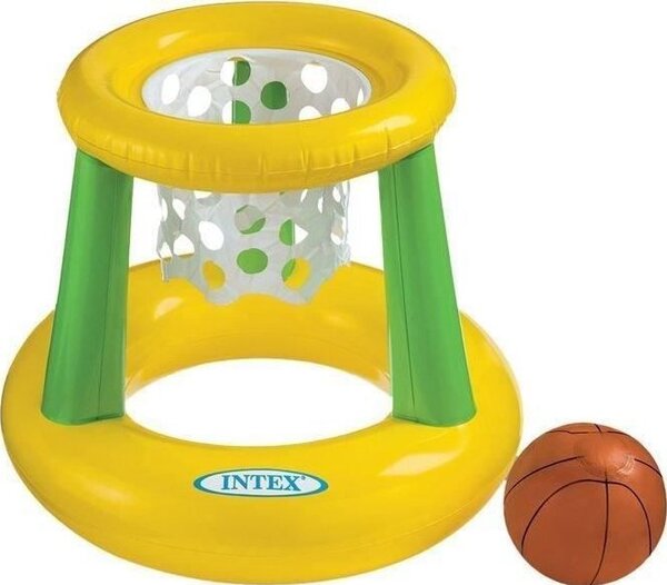 Intex medence játék Lebegő karikák kosárlabda kosárral + labdával, 67x55cm