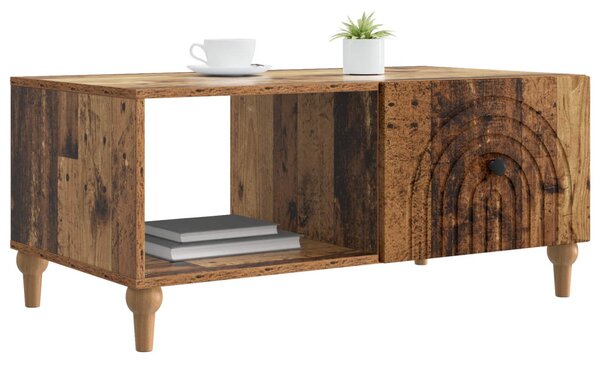 Dohányzóasztal Antik Fa 90 x 50 x 40 cm Szerelt Fa