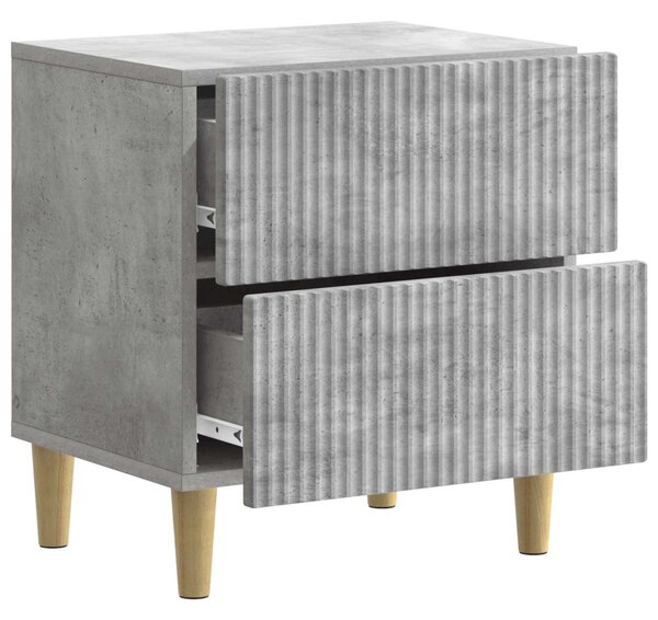 Éjjeliszekrény 2 pcs Betonszürke 43 x 34,5 x 48 cm Szerelt Fa