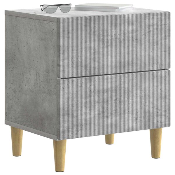 Éjjeliszekrény 2 pcs Betonszürke 43 x 34,5 x 48 cm Szerelt Fa