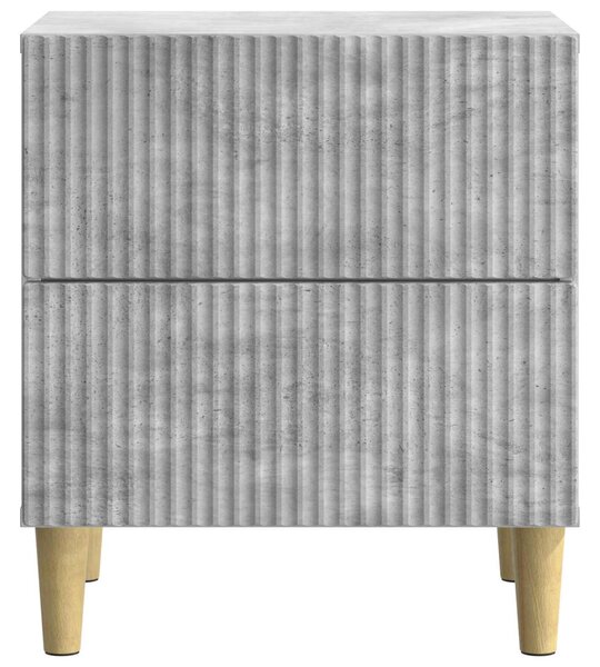 Éjjeliszekrény 2 pcs Betonszürke 43 x 34,5 x 48 cm Szerelt Fa
