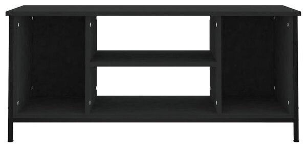 Fekete szerelt fa TV-szekrény 102x35x45 cm