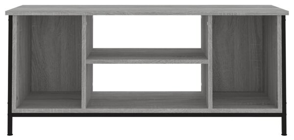 Szürke sonoma színű szerelt fa TV-szekrény 102x35x45 cm