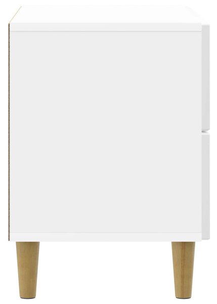 Éjjeliszekrény Magasfényű Fehér 62 x 34,5 x 48 cm Szerelt Fa