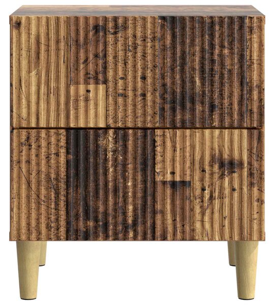 Éjjeliszekrény 2 pcs Antik Fa 43 x 34,5 x 48 cm Szerelt Fa