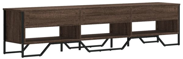 Barna tölgyszínű szerelt fa TV-szekrény 180 x 34 x 41 cm