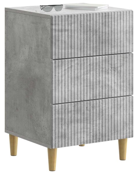 Éjjeliszekrény fiókkal Betonszürke 43 x 41 x 66,5 cm Szerelt Fa