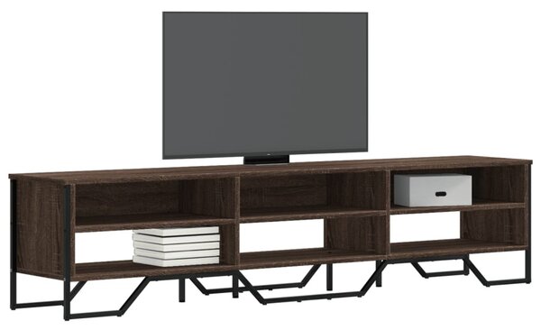 Barna tölgyszínű szerelt fa TV-szekrény 180 x 34 x 41 cm