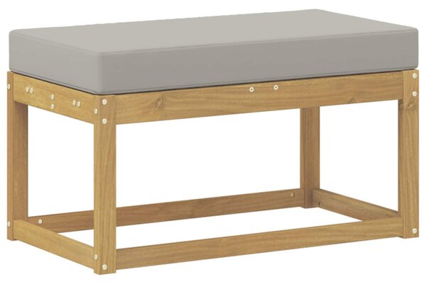 Kültéri Szék Pad párnával Fehér 80 x 43 x 45 cm Tömör Akácfa