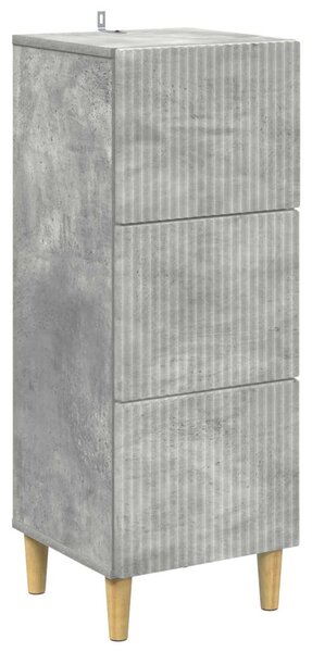 Fiókos szekrény Betonszürke 33 x 34,5 x 90 cm Szerelt Fa