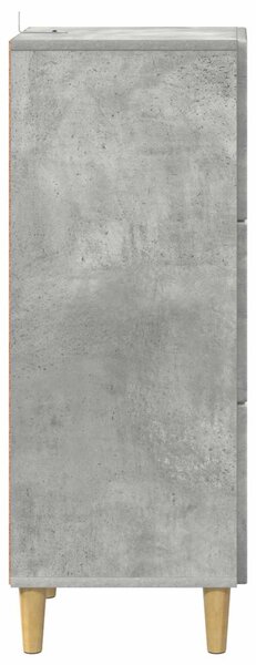 Fiókos szekrény Betonszürke 33 x 34,5 x 90 cm Szerelt Fa