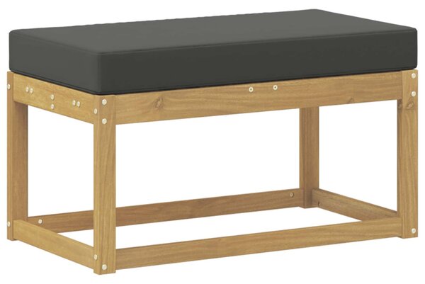 Kültéri Szék Pad párnával Fehér 80 x 43 x 45 cm Tömör Akácfa
