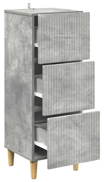 Fiókos szekrény Betonszürke 33 x 34,5 x 90 cm Szerelt Fa