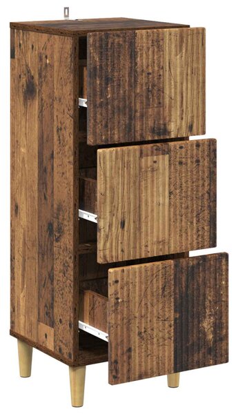 Fiókos szekrény Antik Fa 33 x 34,5 x 90 cm Szerelt Fa