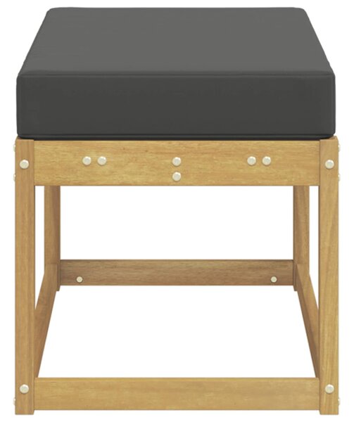 Kültéri Szék Pad párnával Fehér 80 x 43 x 45 cm Tömör Akácfa