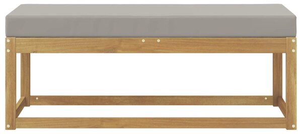 Kültéri Szék Pad párnával Fehér 115 x 43 x 45 cm Tömör Akácfa