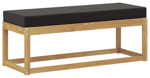 Kültéri Szék Pad párnával Fehér 115 x 43 x 45 cm Tömör Akácfa