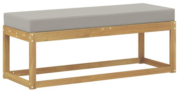 Kültéri Szék Pad párnával Fehér 115 x 43 x 45 cm Tömör Akácfa