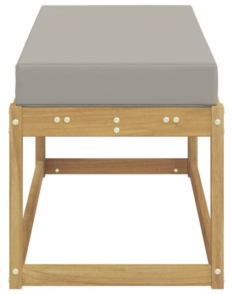 Kültéri Szék Pad párnával Fehér 115 x 43 x 45 cm Tömör Akácfa