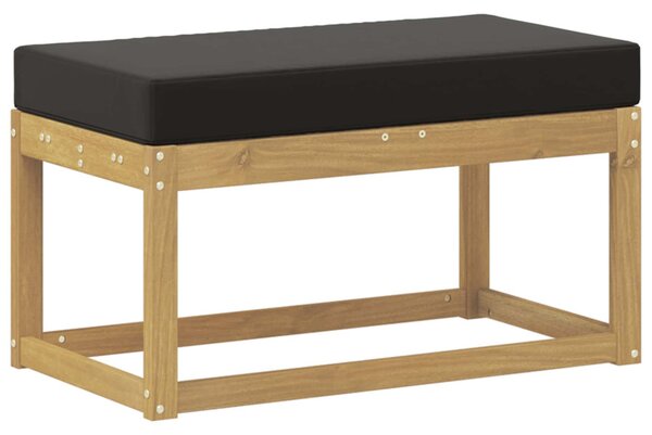 Kültéri Szék Pad párnával Fehér 80 x 43 x 45 cm Tömör Akácfa