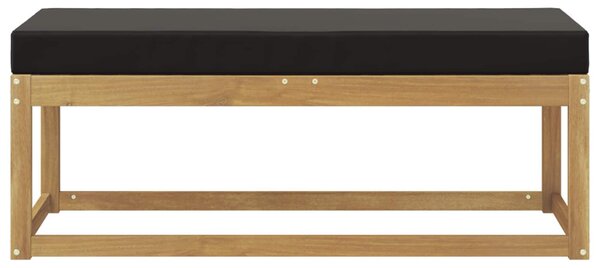 Kültéri Szék Pad párnával Fehér 115 x 43 x 45 cm Tömör Akácfa