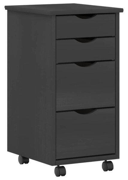 Íróasztal és gurulós szekrény szett MOSS 2 pcs Szürke