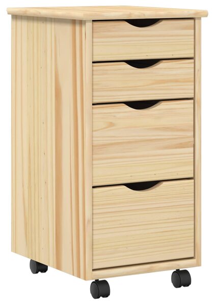 Íróasztal és gurulós szekrény szett MOSS 2 pcs Barna