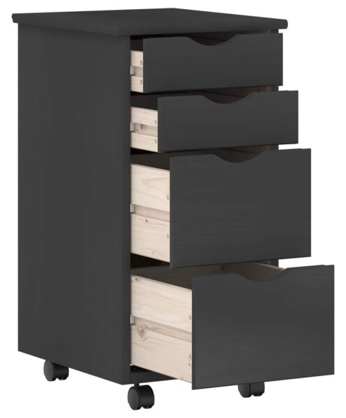 Íróasztal és gurulós szekrény szett MOSS 2 pcs Szürke