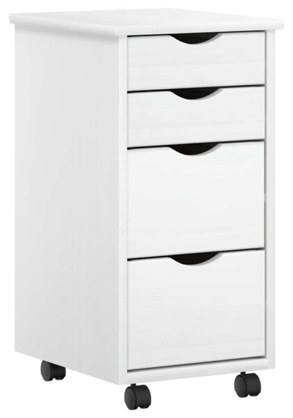 Íróasztal és gurulós szekrény szett MOSS 2 pcs Fehér