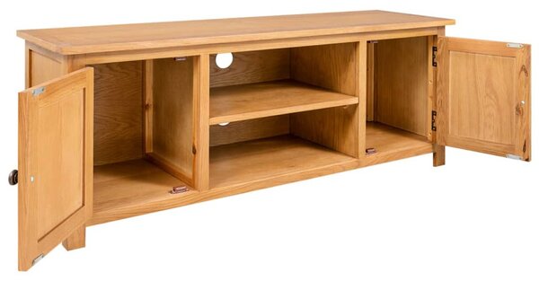 Tömör tölgyfa TV szekrény 110x35x44 cm