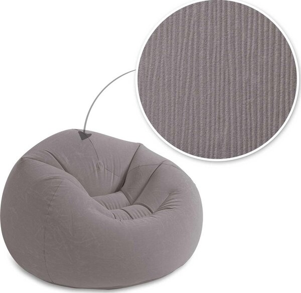 Intex 68579NP BEANLESS BAG Fotel (H x Sz x Ma) 114 x 114 x 71 cm Szürke