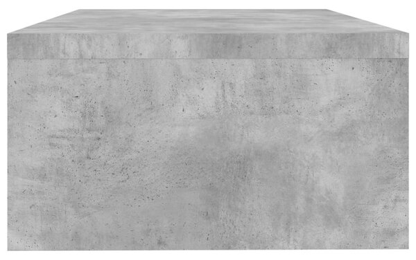 Betonszürke szerelt fa monitorállvány 42 x 24 x 13 cm