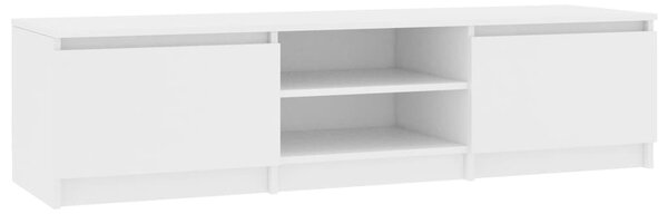 Fehér szerelt fa TV-szekrény 140 x 40 x 35,5 cm