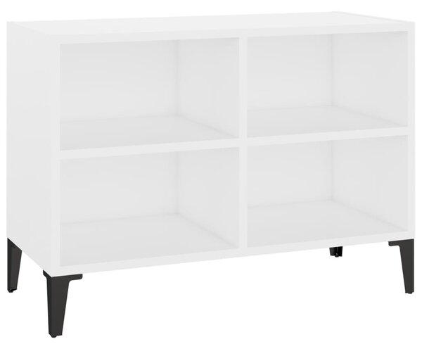 Fehér TV-szekrény fémlábakkal 69,5 x 30 x 50 cm