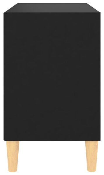 Fekete TV-szekrény tömör falábakkal 69,5 x 30 x 50 cm