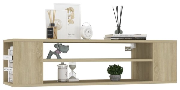 Sonoma tölgy színű szerelt fa függő TV-szekrény 100x30x26,5 cm
